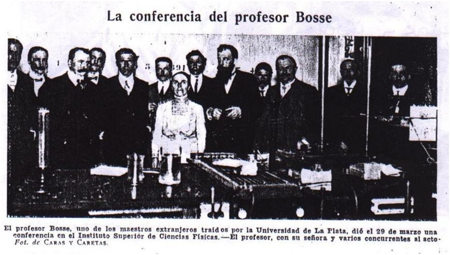 La demostración de Bose reflejada en un medio de la época